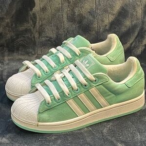 Adidas Grand Court Women’s 6.5 Sneakers Shoes Mint Green White Cap Toe Athletic